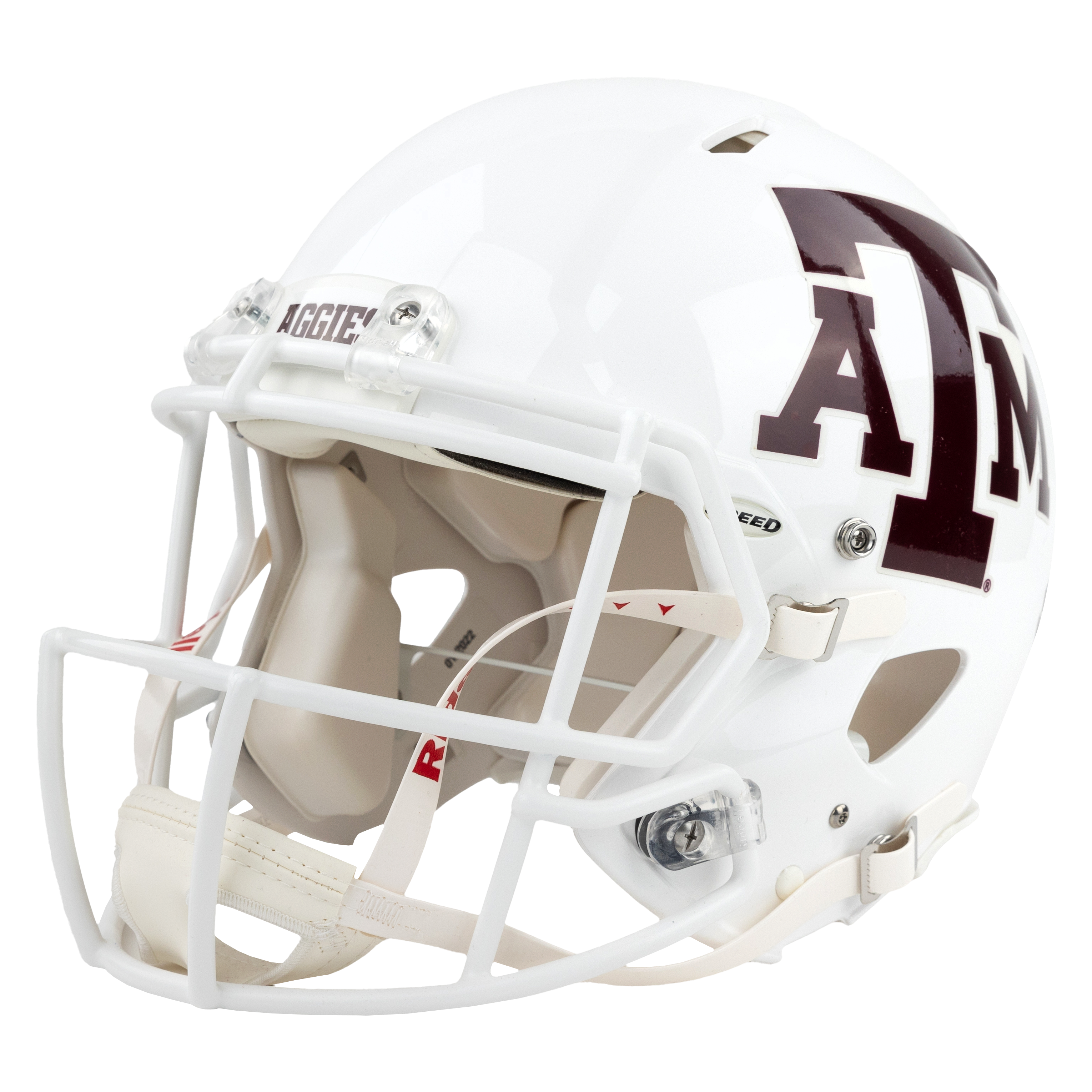Texas A&M Aggies White Riddell Revolution Speed Authentic Helmet, One Size Texas A&M Aggies White Riddell Revolution Speed Authentic Helmet, One Size
