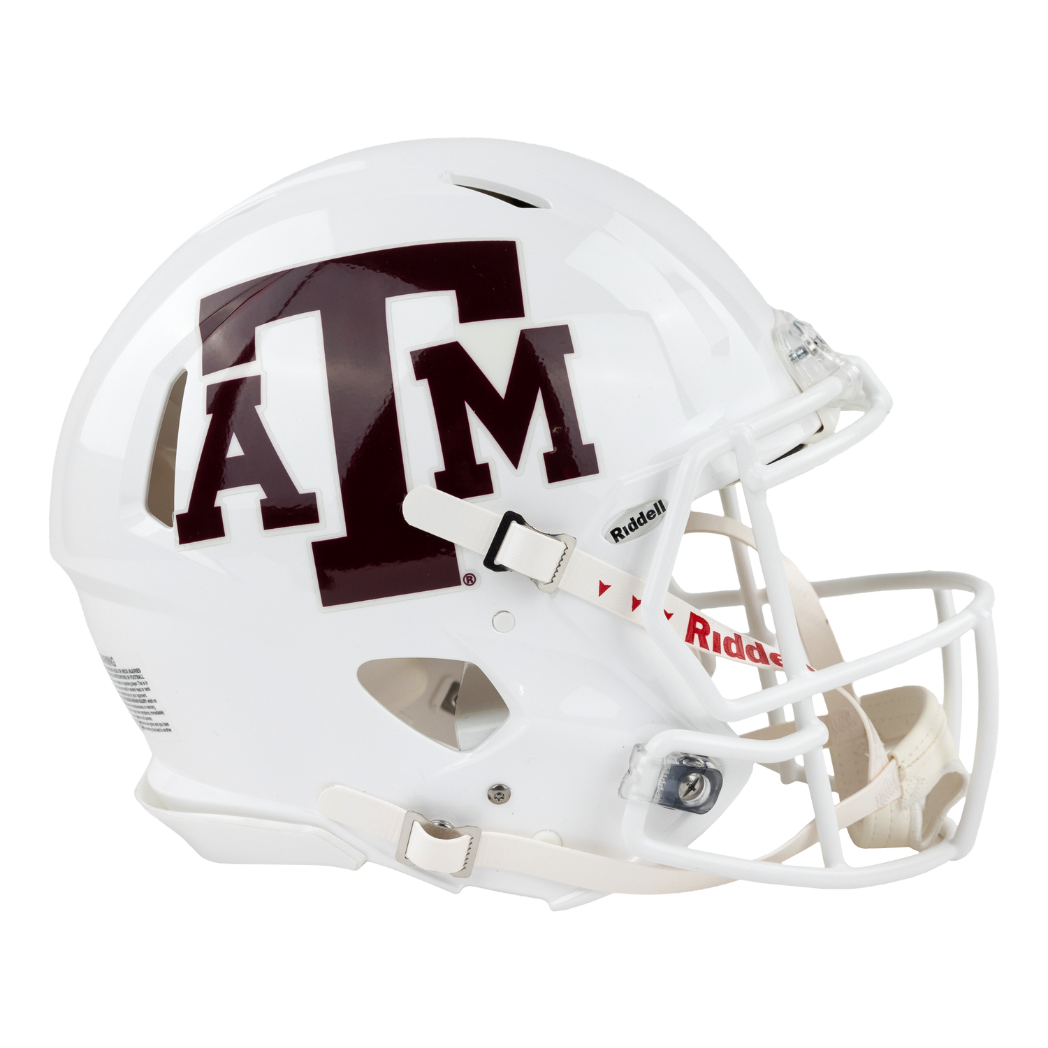 Texas A&M Riddell Speed Authentic White Football Helmet