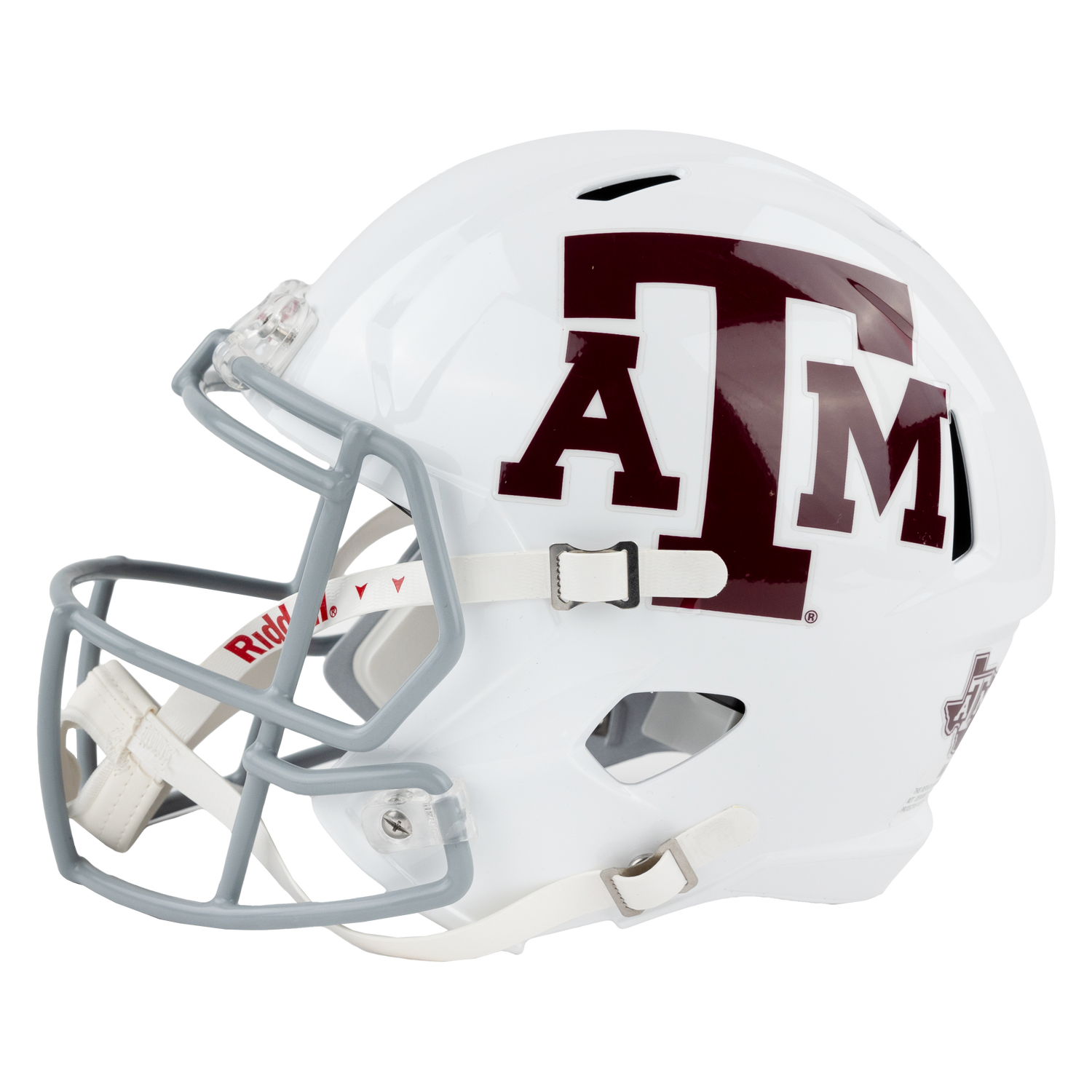 Texas A&M Riddell Aggie Speed Replica White Football Helmet