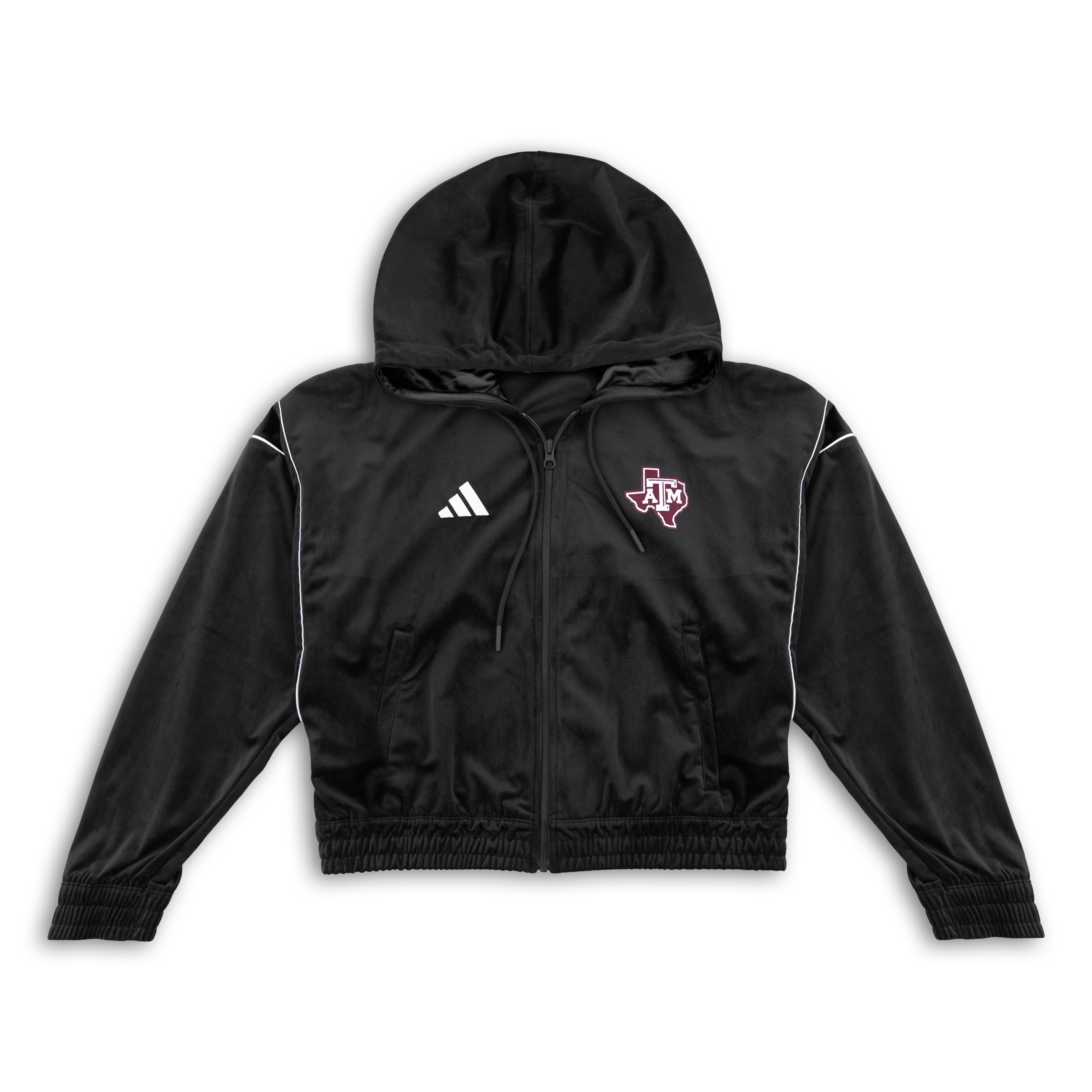 Adidas velour sales zip hoodie