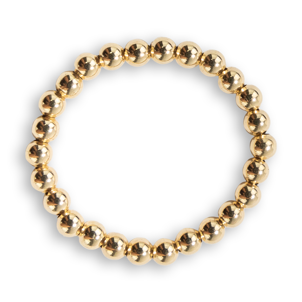 Gold Ella Beaded Band Ring 2.5 mm