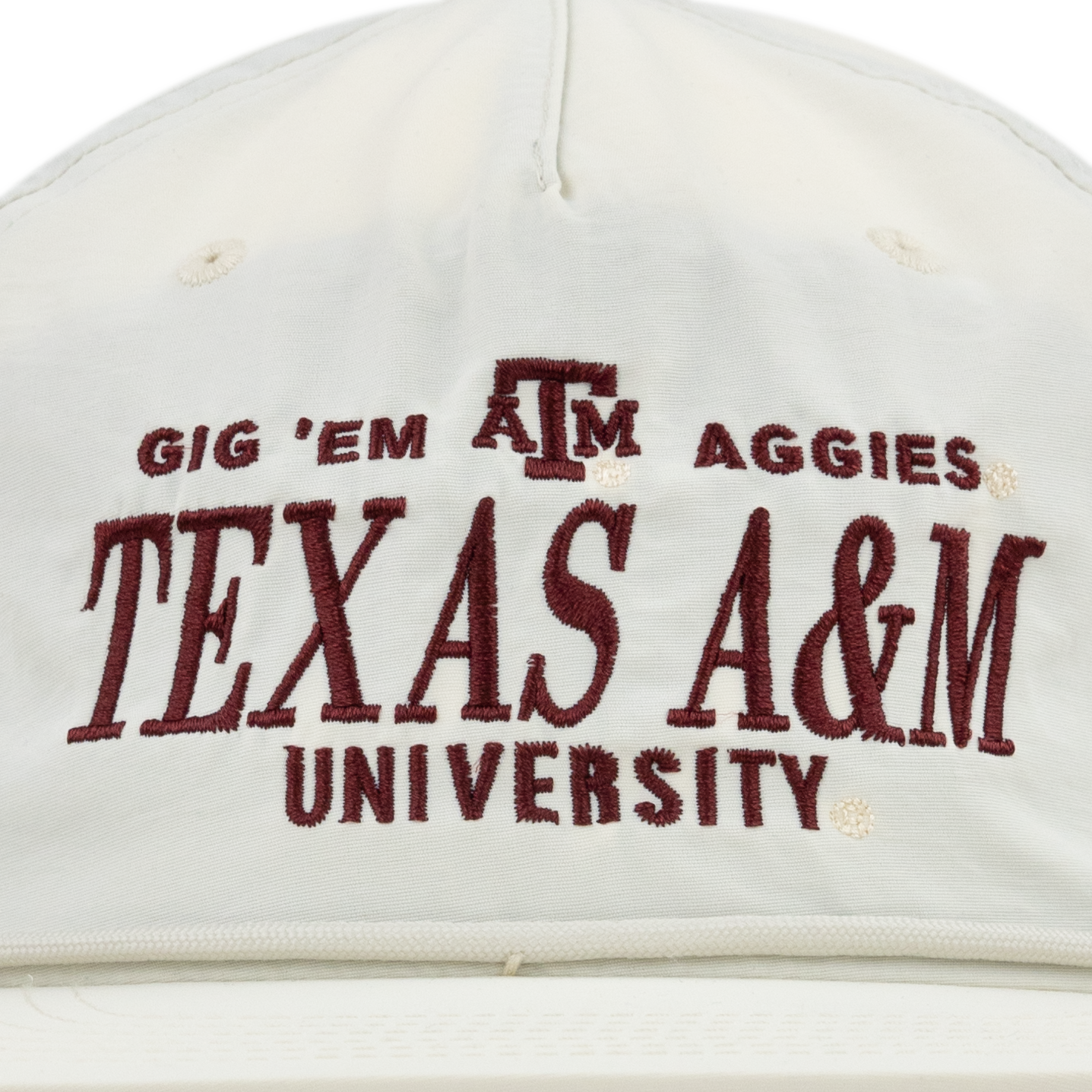 Texas A&M Gig 'Em Aggies Chill Rope White Flatbill Hat