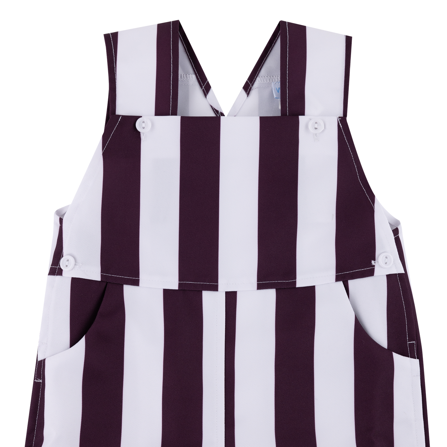 Team Toddler's Maroon Striped Overalls