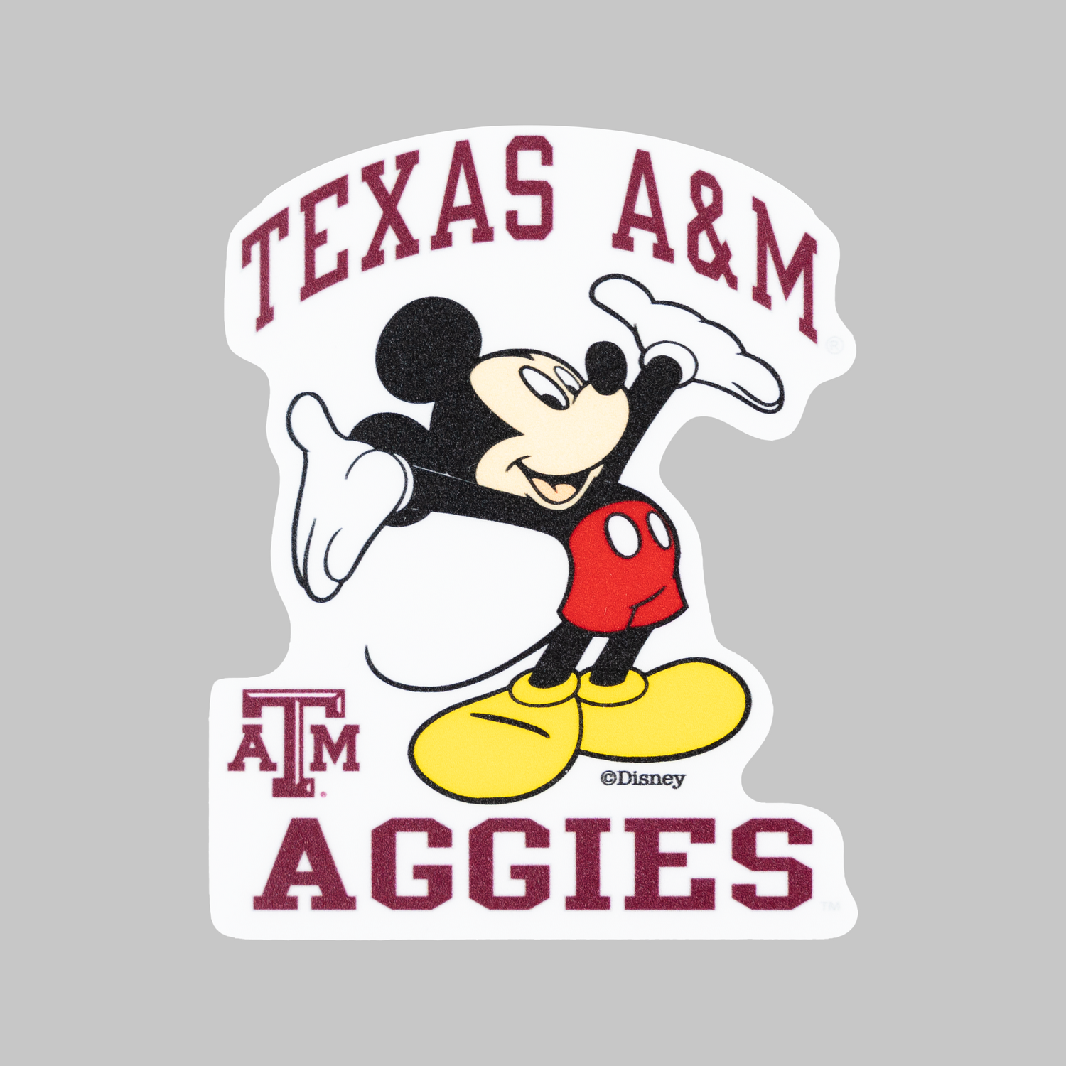 Texas A&M Aggies Right Herer Mickey Sticker