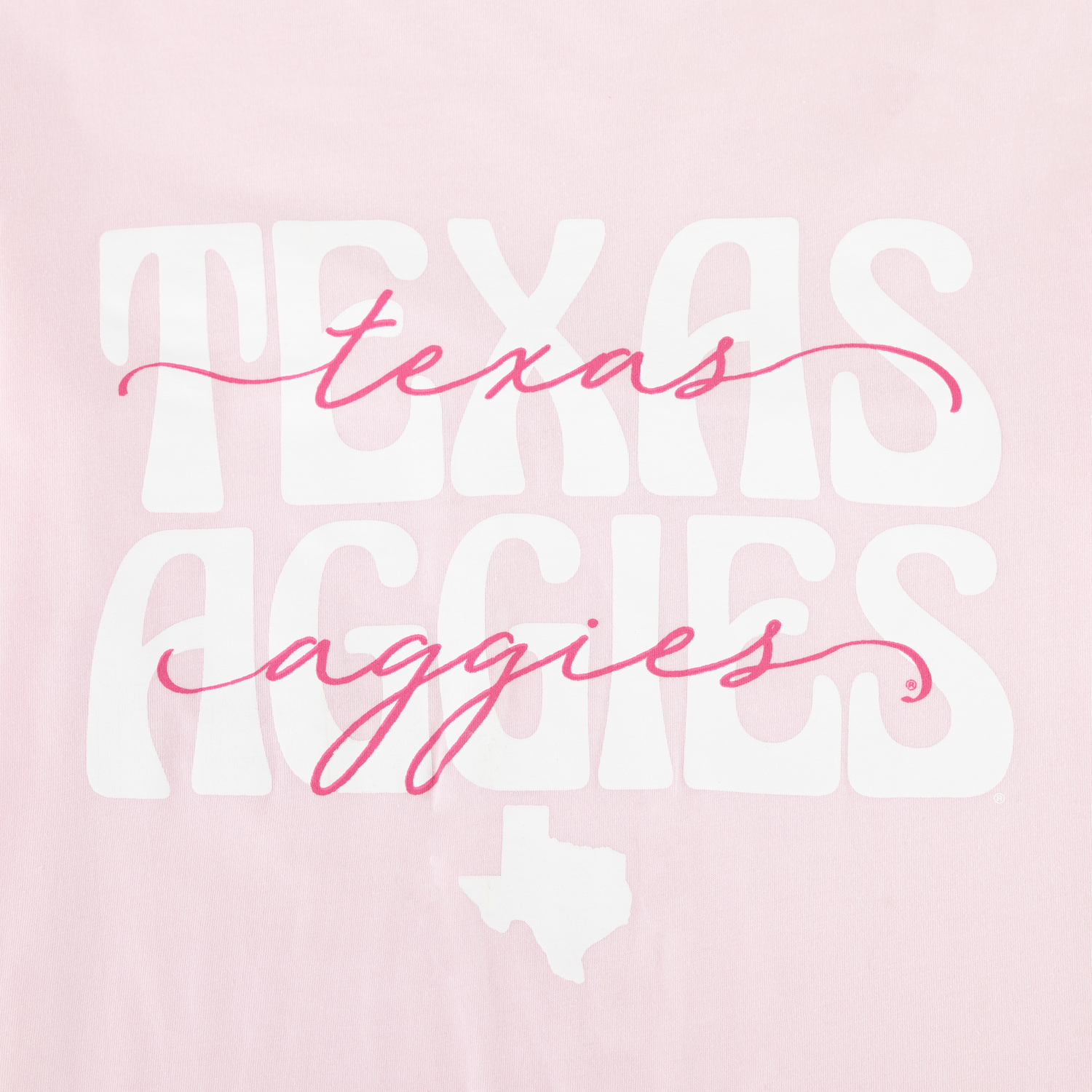 Texas A&M Pink Cursive T-Shirt