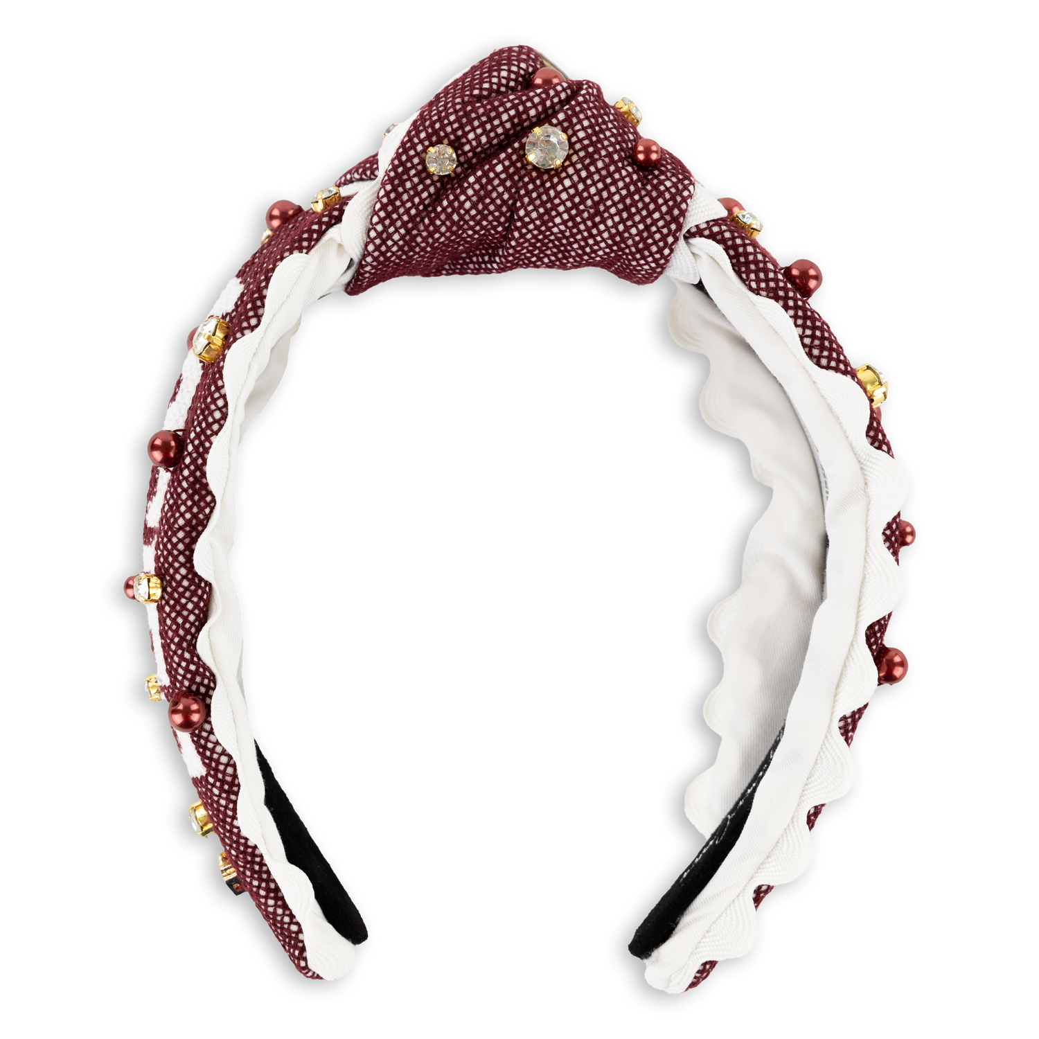 Gig 'Em Aggies Kids Cross Stitched Headband