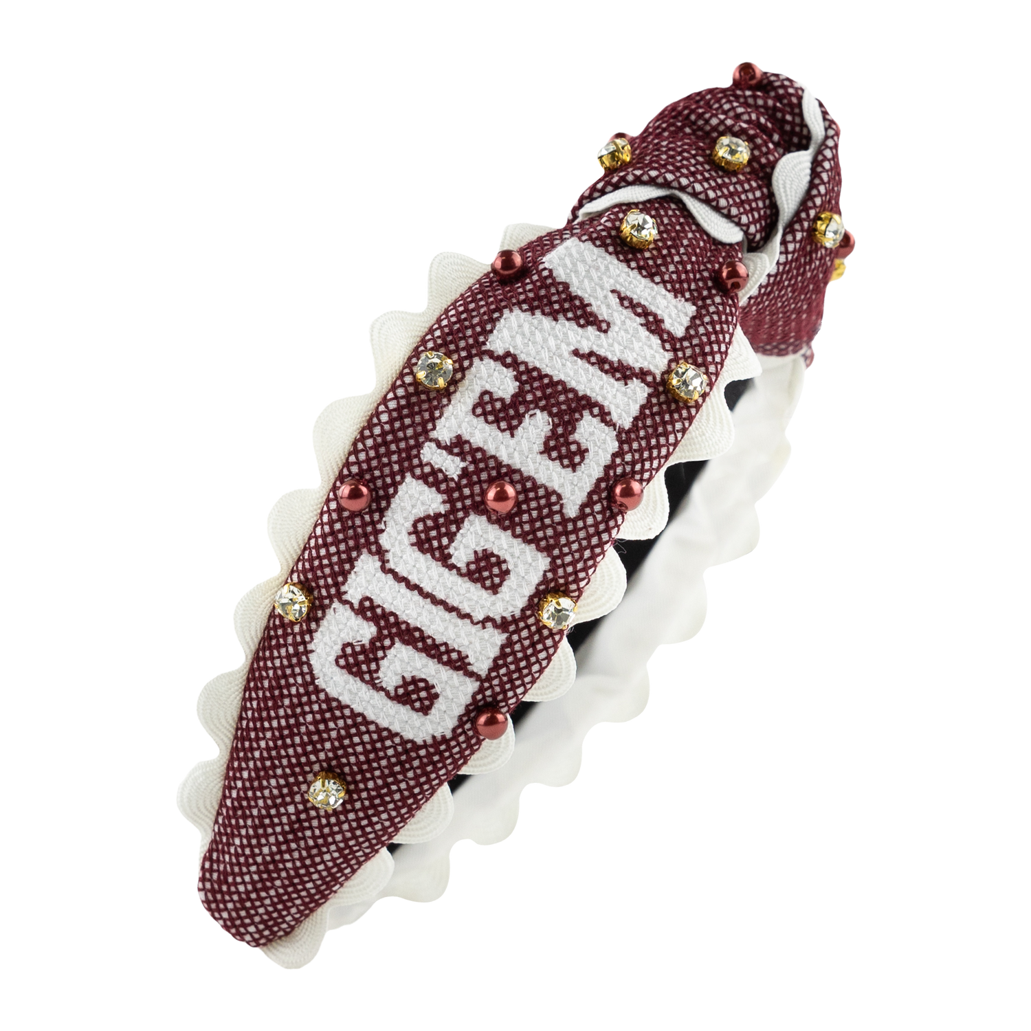 Gig 'Em Aggies Kids Cross Stitched Headband