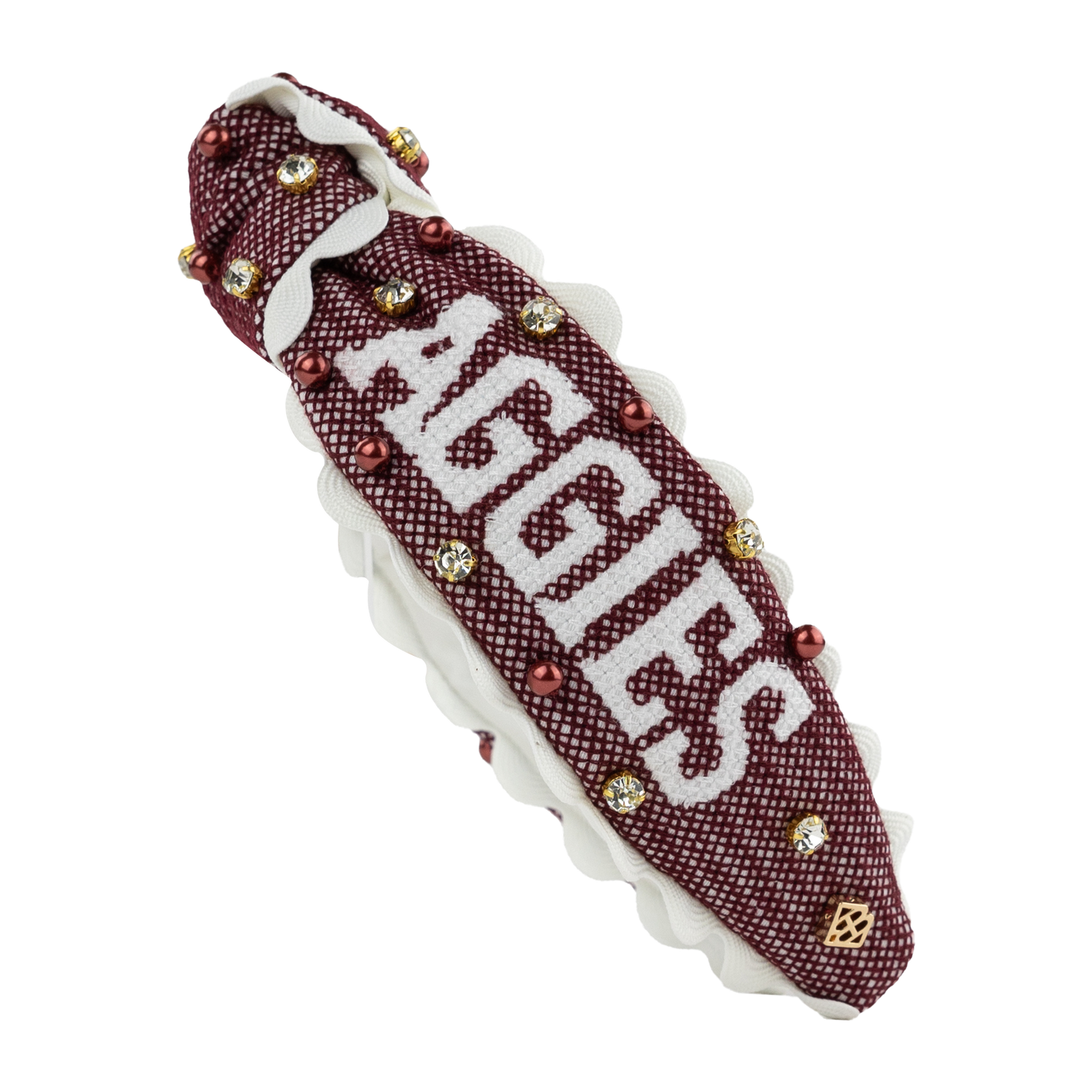 Gig 'Em Aggies Kids Cross Stitched Headband