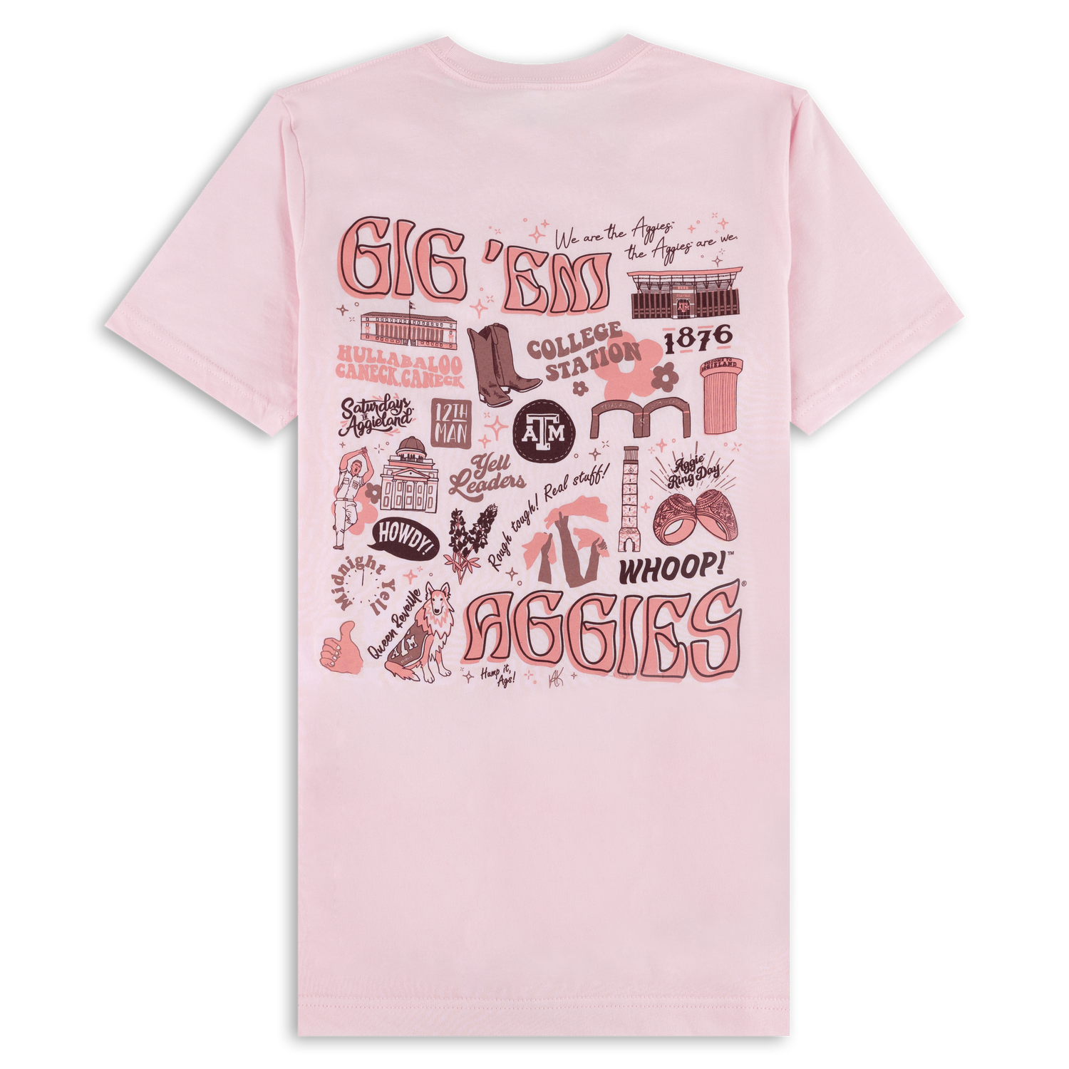 Texas A&M Gig 'Em Aggies Collage T-Shirt