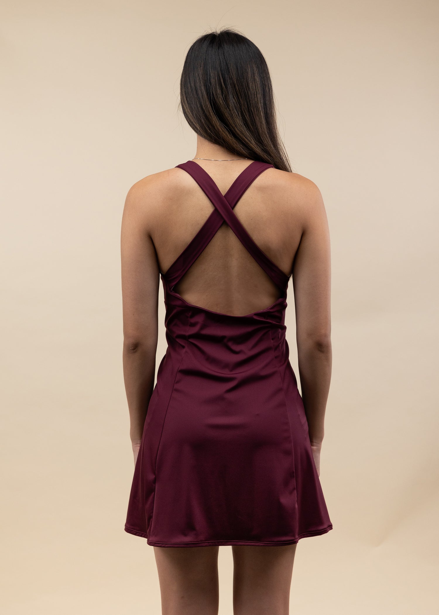 Maroon Criss Cross Dress