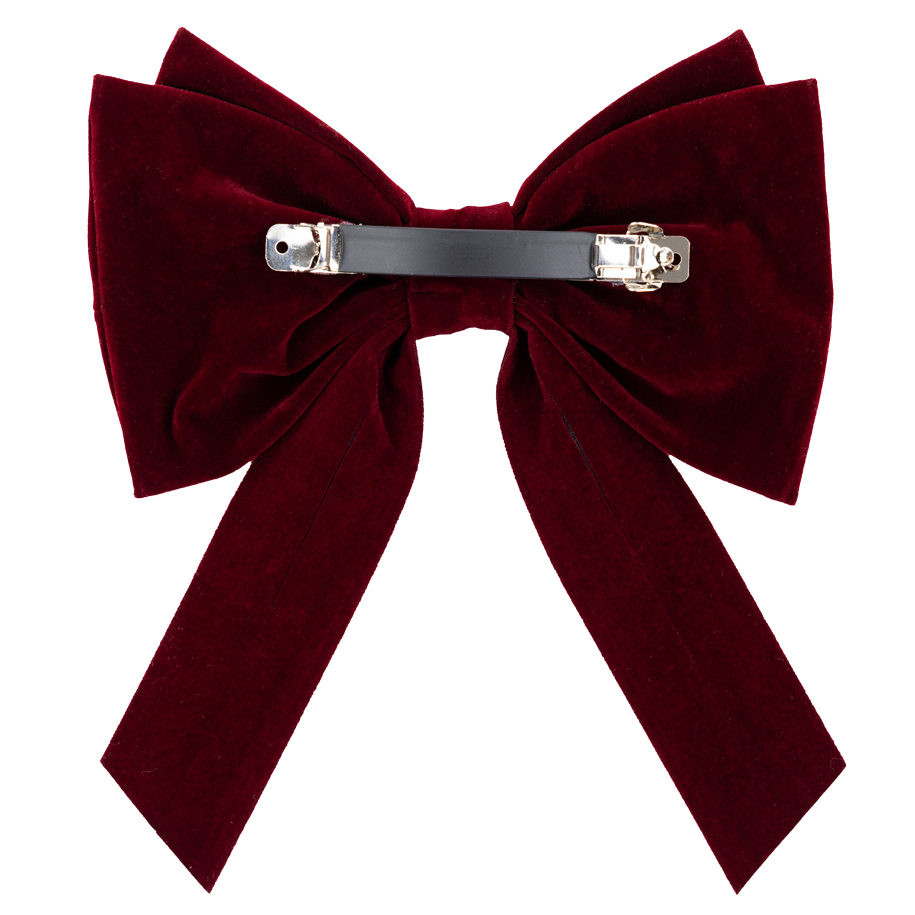 Maroon Velvet Hair Bow