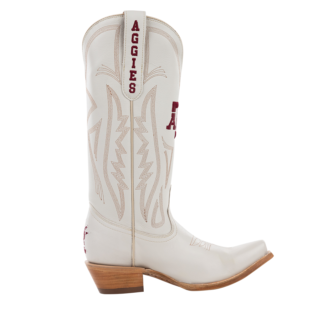 Texas A&M Aggies Womens Ivory Tall Boots