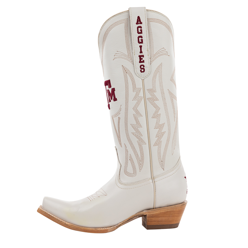 Texas A&M Aggies Womens Ivory Tall Boots