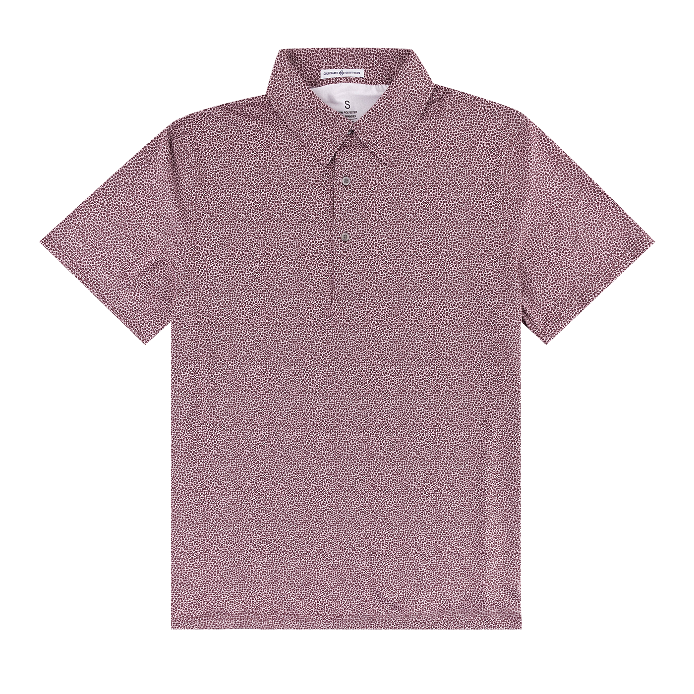 Maroon Floral Print Polo