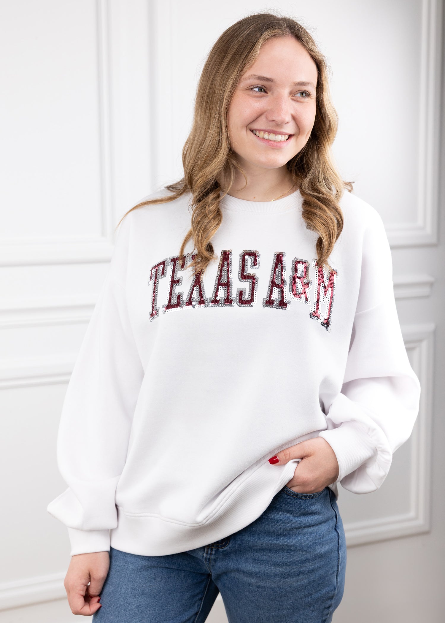 Texas A&M School Sequin Janise Sweatshirt