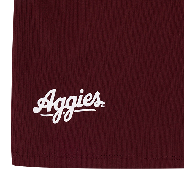 Aggies Champion Ottoman V Neck Crop