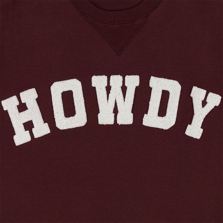 Collegiate Outfitters Chenille Howdy Pocket Sweatshirt