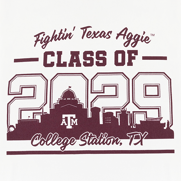 Texas A&M Aggies Class of 2029 Skyline T-Shirt