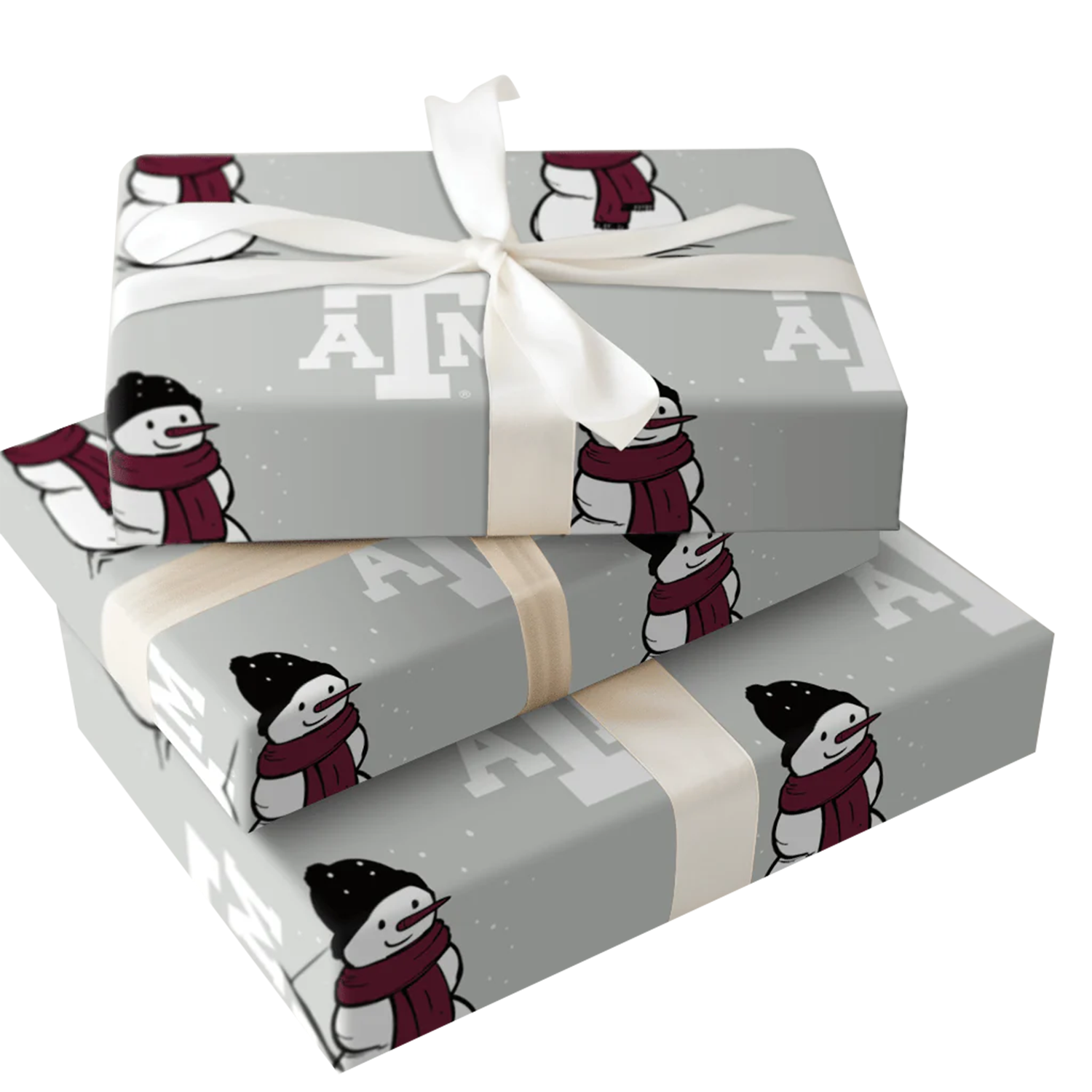Texas A&M Aggie Snowman Wrapping Paper