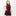 Baby Pink Lace Halter Neck Button Front Mini Dress - Maroon