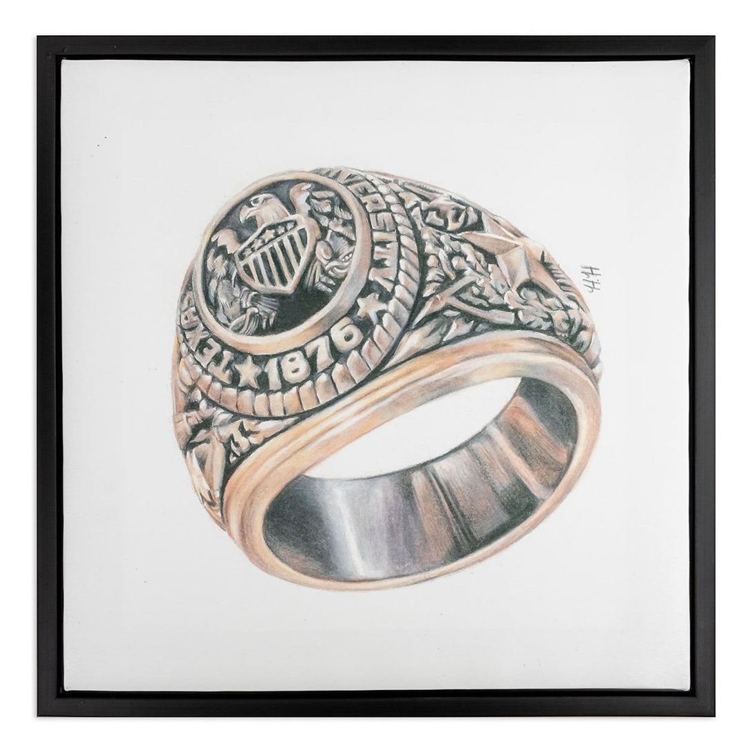 Texas A&M Aggie Ring Framed Canvas