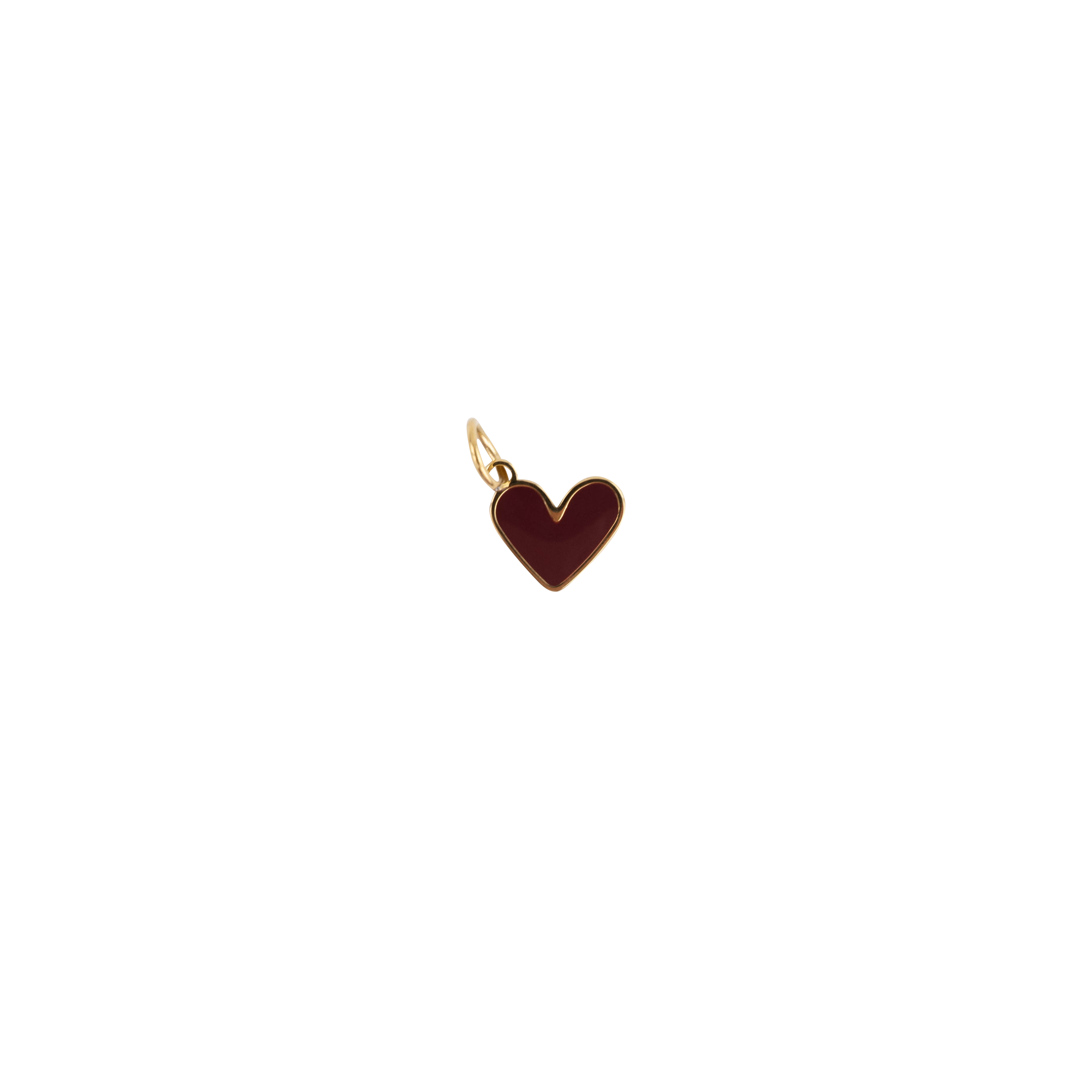 A Wink of Yellow Heart Charm in Maroon - Aggieland Outfitters
