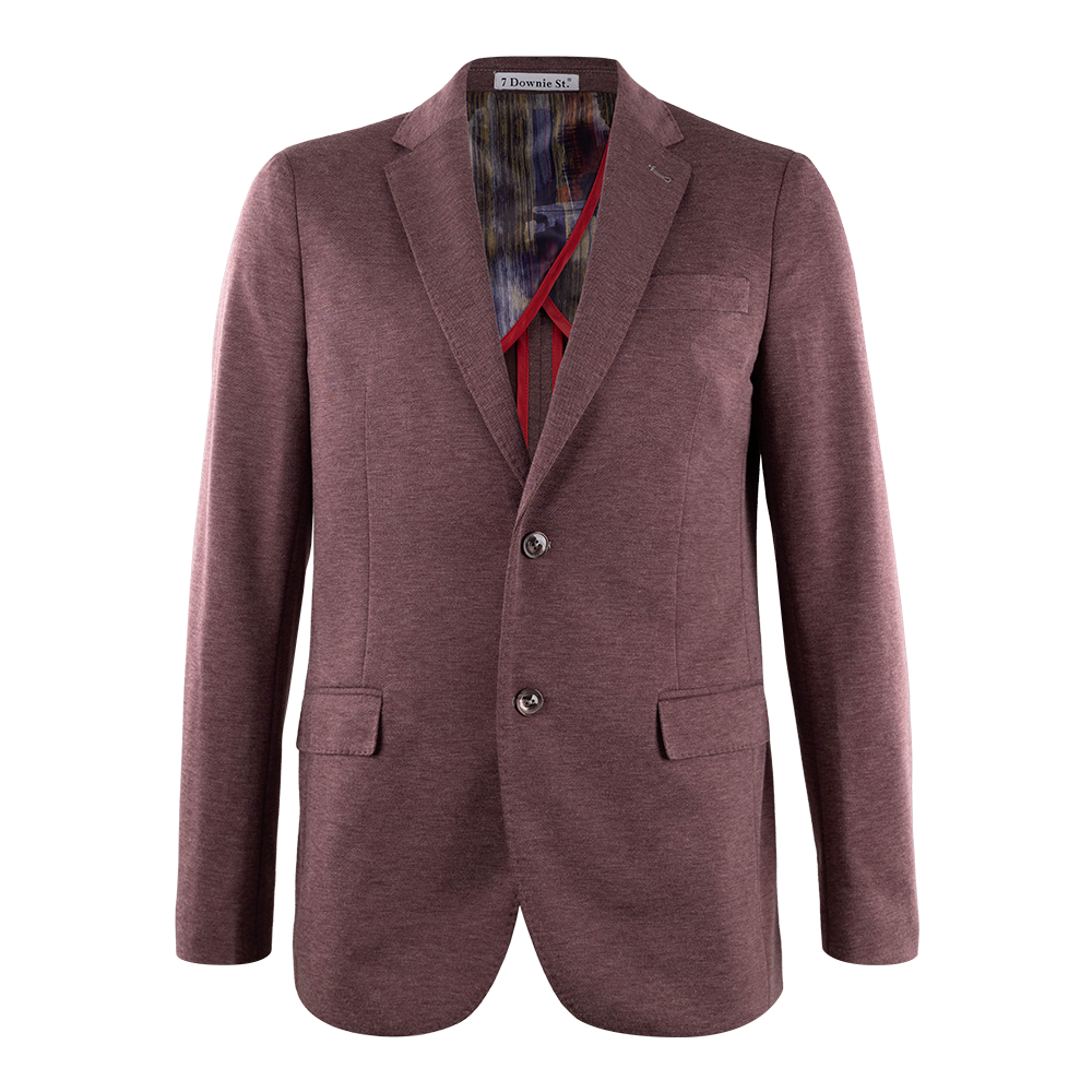 Maroon sport coat.
