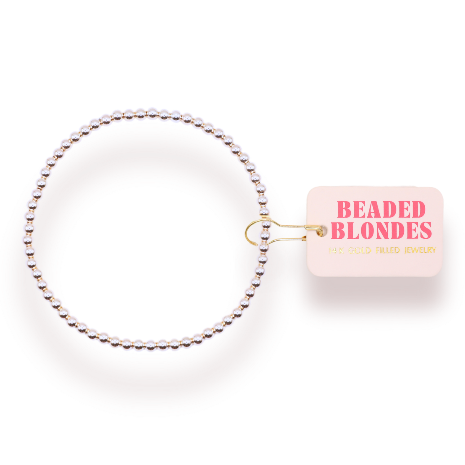 3 MM Silver Beaded Bracelet