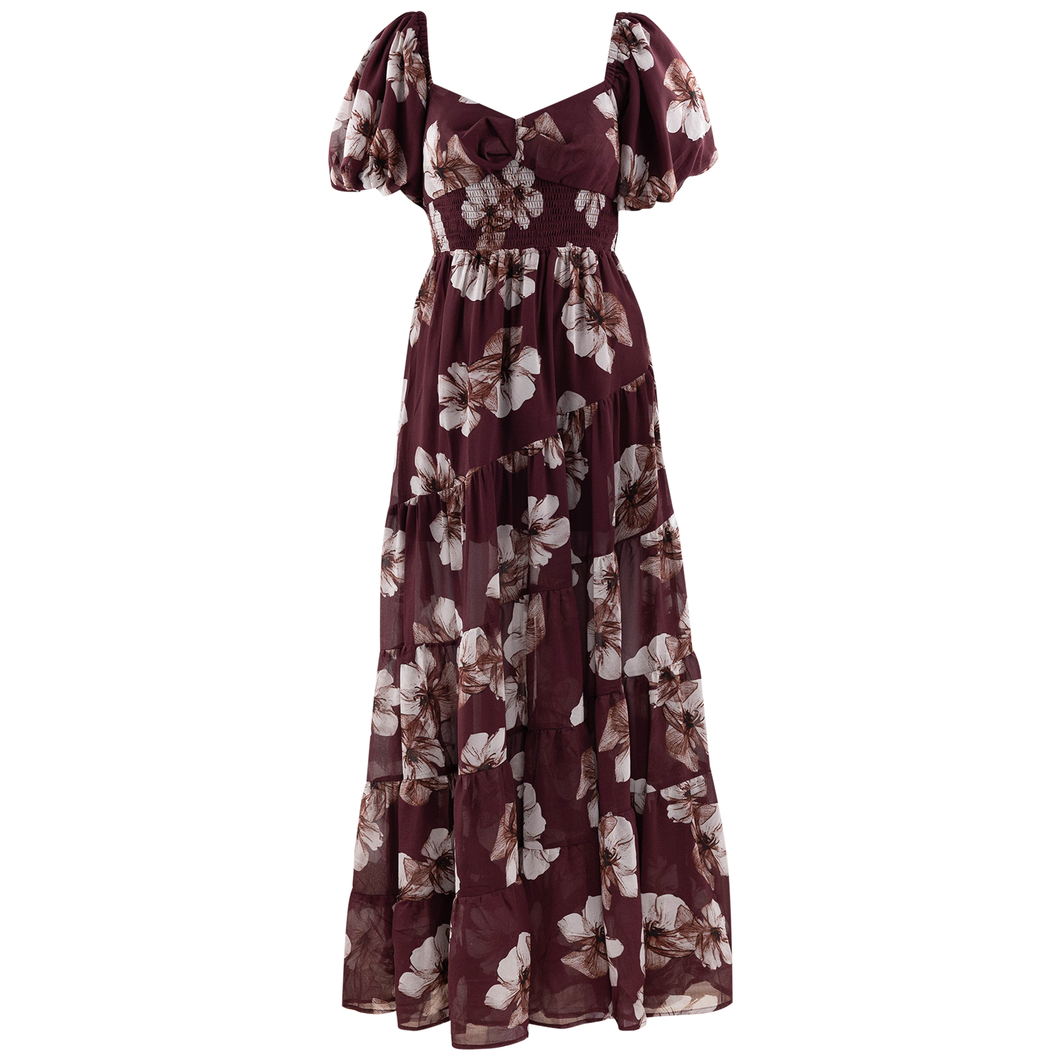 maroon boho dress Collegiate Outfitters Floral Maxi in Size:6XL[+$8.99] Oct24 Army Enlisted Vs Officer and hollow