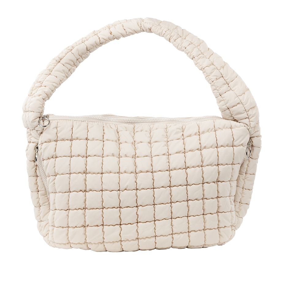Oddi Cream Quilted Puff Tote from Aggieland Outfitters