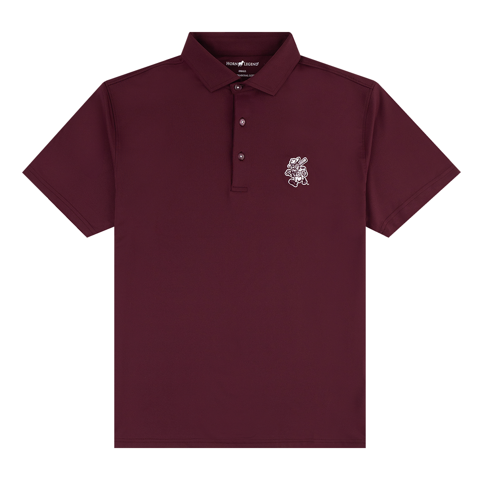 Horn Legend Ol' Sarge Baseball Maroon Polo