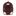 A dark burgundy leather backpack with light beige accents, including a top handle, a rectangular patch on the front, a zipper pull tab, and curved corner protectors.