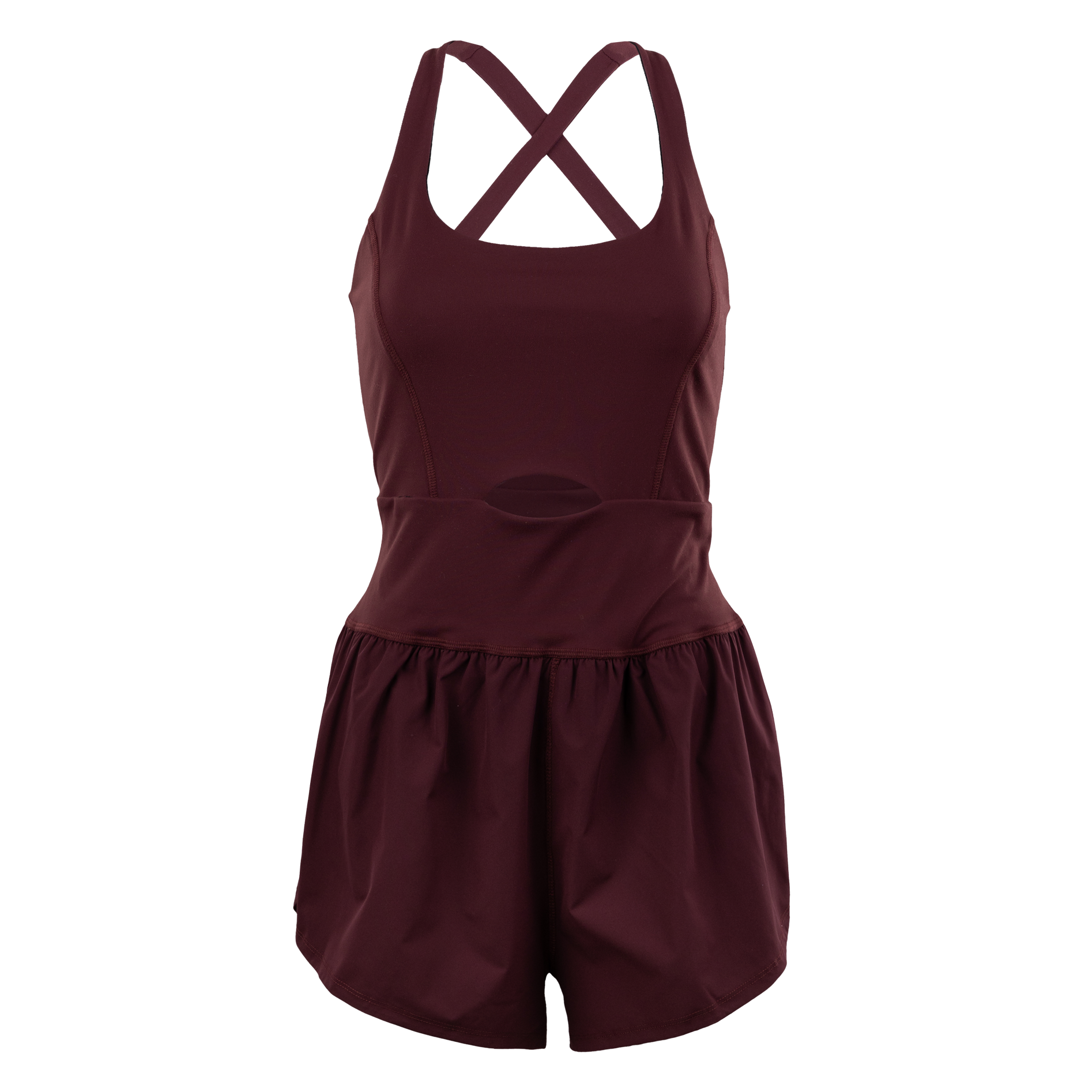 Maroon Activewear Romper