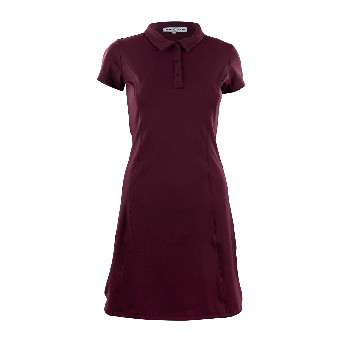 Maroon Collegiate Outfitters Solid Polo Dress - Main Image