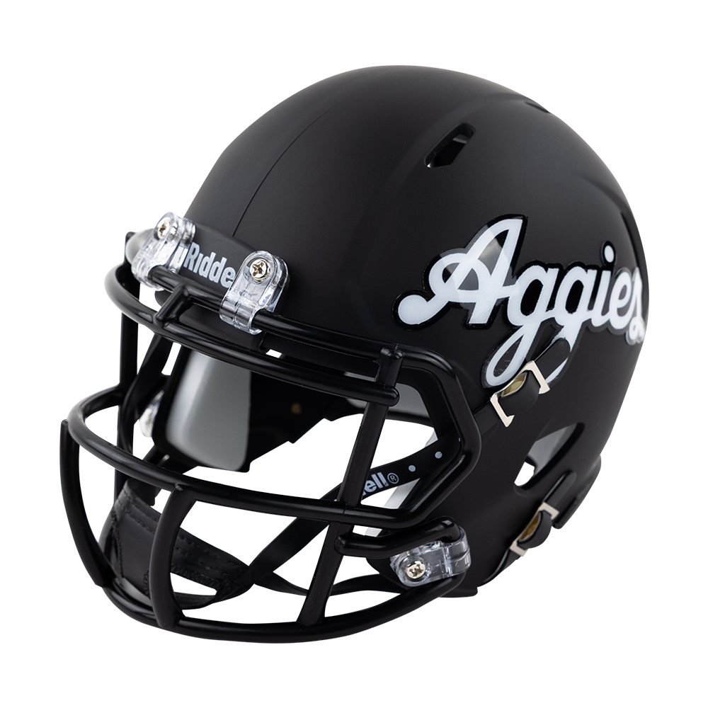 asl sign for football helmet Script Aggies Speed Mini Black Helmet – Aggieland Outfitters
