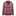 Maroon and white striped sweater with a brand label.