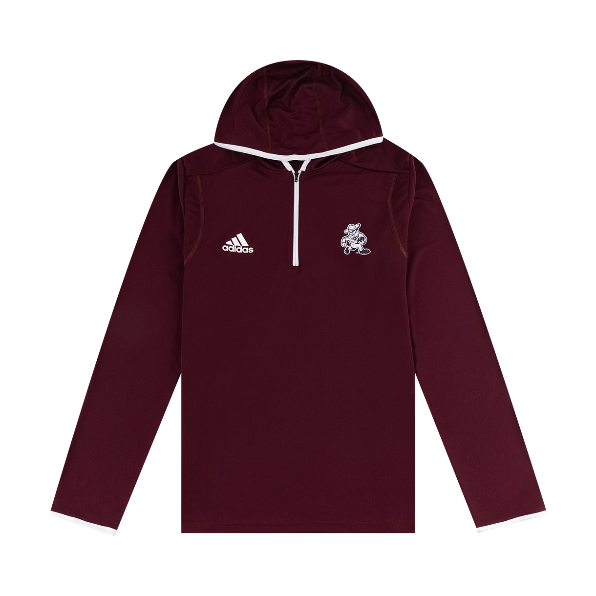 Texas A M Adidas Football Ol Sarge Quarter Zip Hoodie
