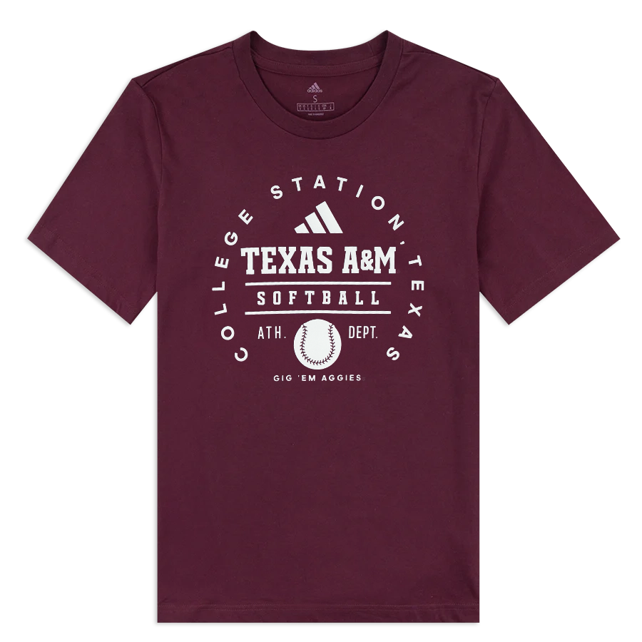 Texas A&M Adidas Softball Pregame Tee