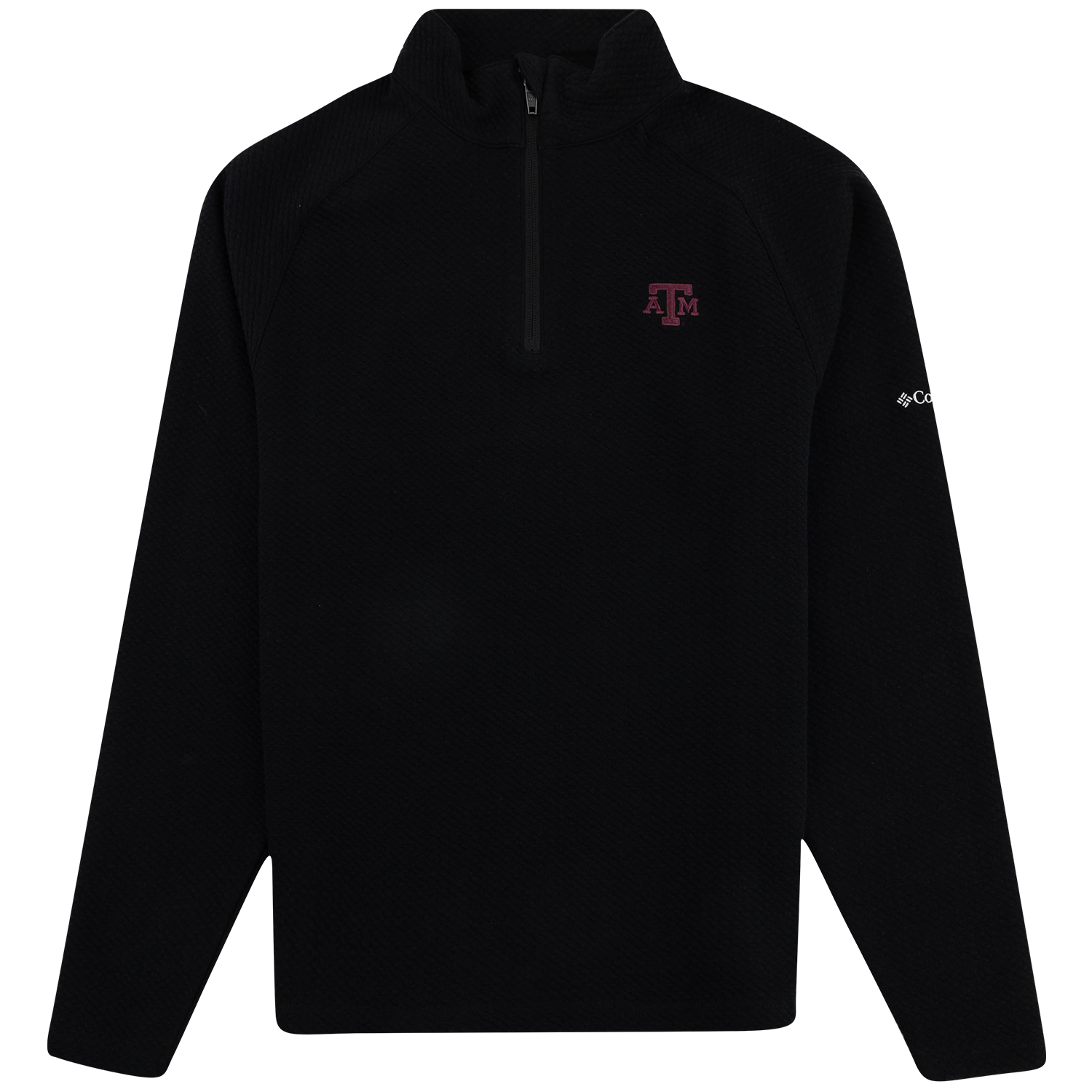Texas A&M Columbia Textured 1/4 Zip in Black - Aggieland Outfitters