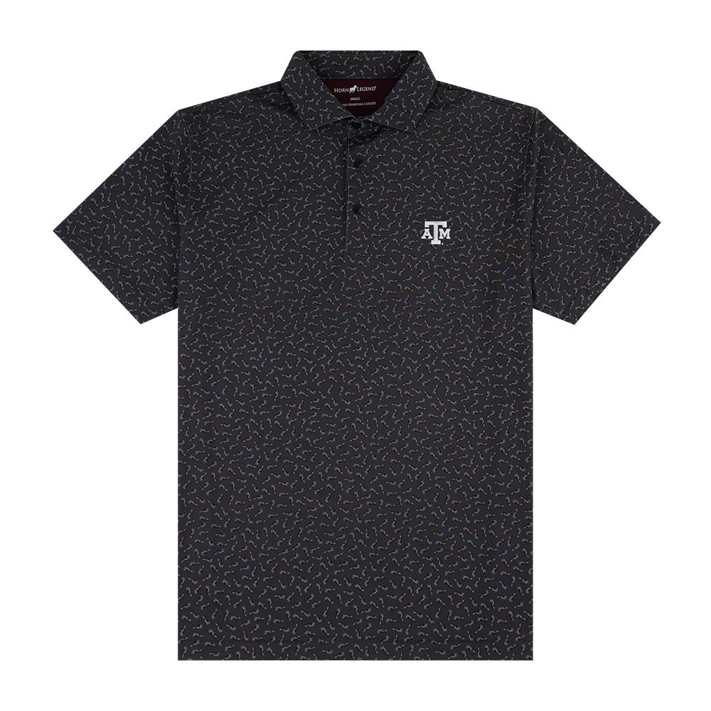 Texas A&M Horn Legend Cigar Print Polo - Main Image