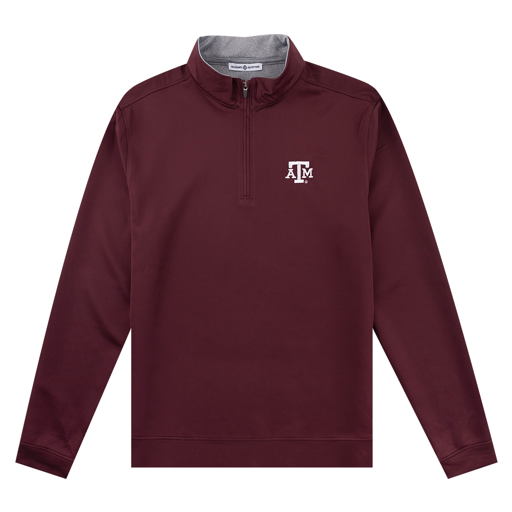 m&m Texas A&M Collegiate Outfitters Maroon and Gray Quarter Zip