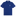 Blue geometric designed polo with white ATM logo on the left side of the chest