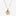 Gold Chain Pendant with Maroon Gem