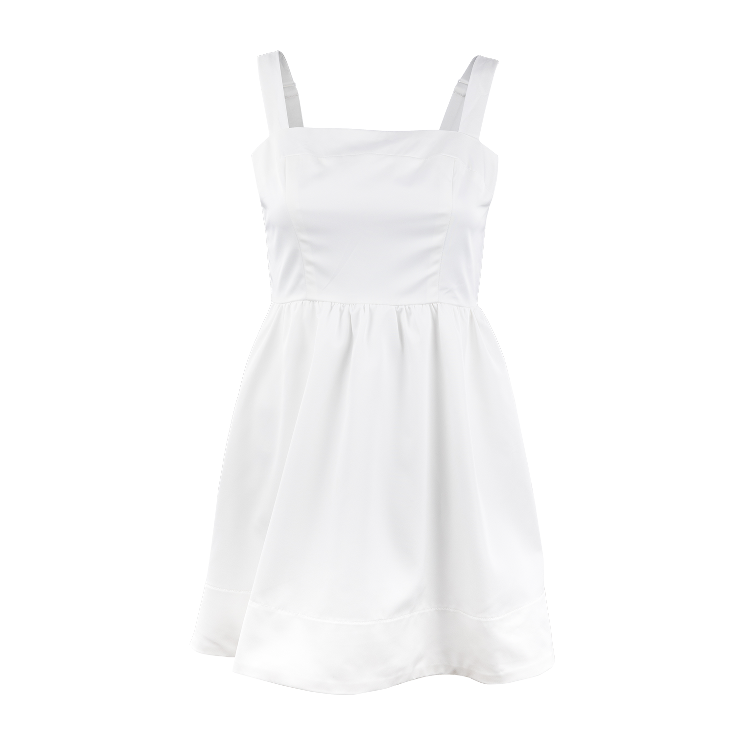 White Wire Flare Seasonal Dress - S