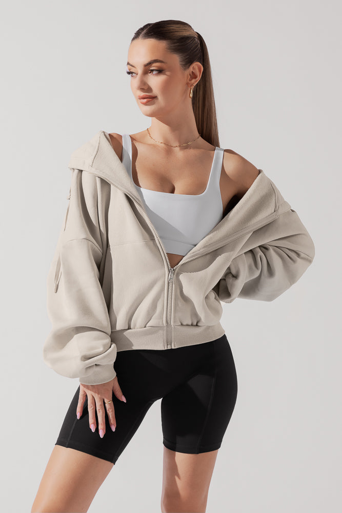 POPFLEX Seashell Zip Cloud Hoodie