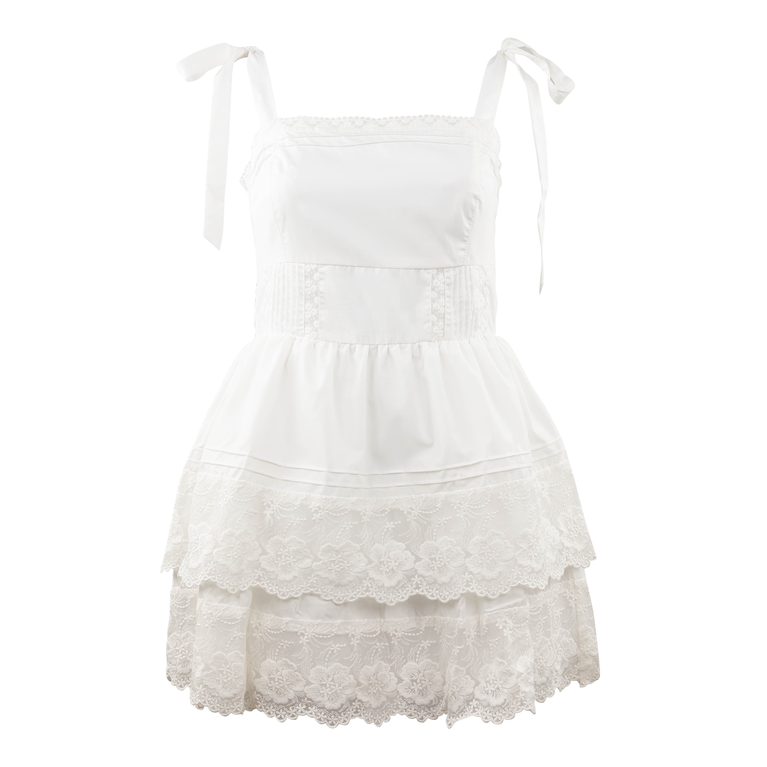 knee length dresses for ladies Astr Women's Sheralle Tiered Ruffle Minidress - White