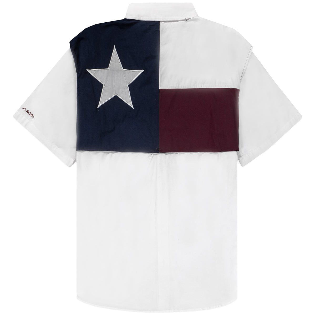 Perpetual Printing L Texas A&M Men's Flag Fishing Button Down Shirt