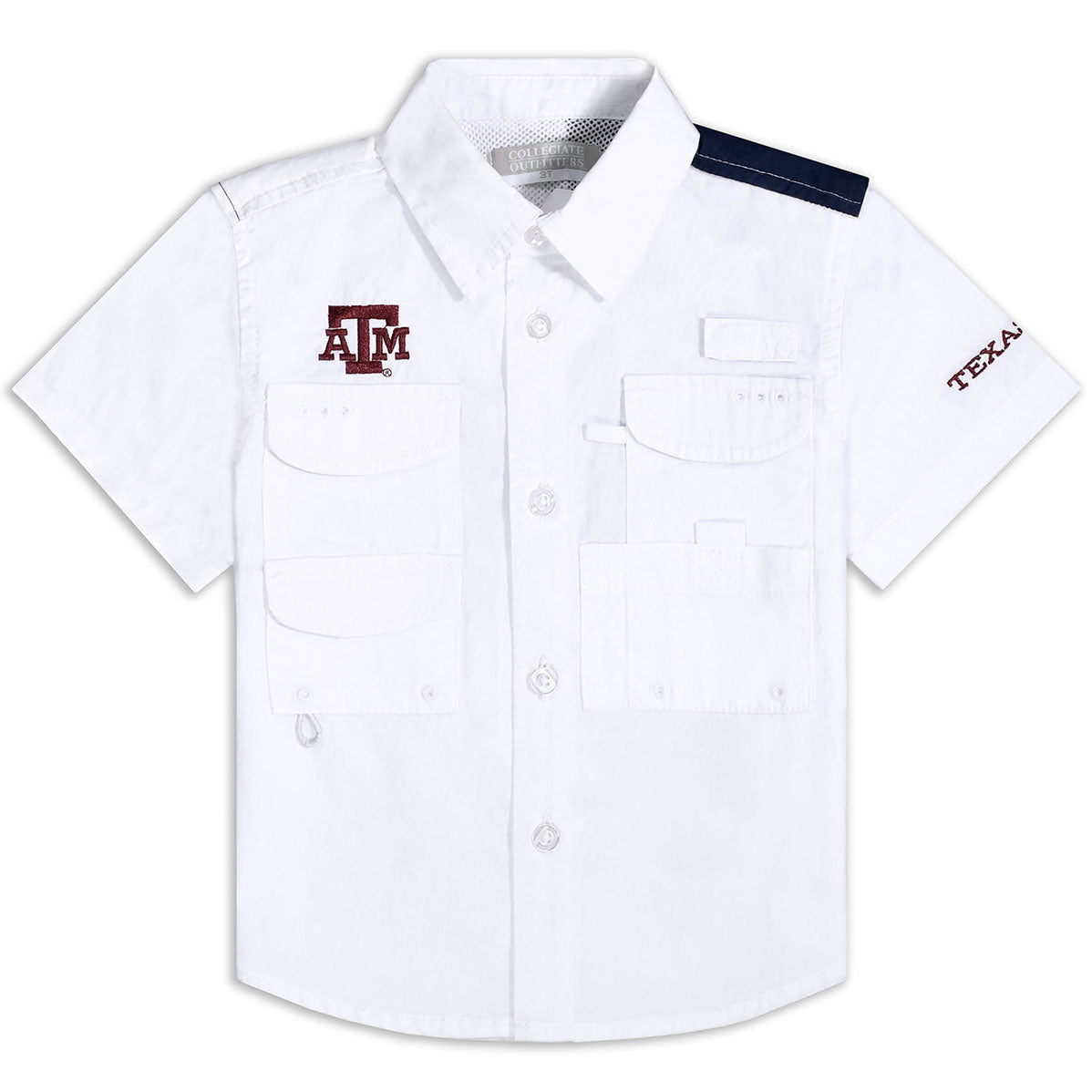 Texas A&M Toddler Flag Fishing Shirt 3T / White
