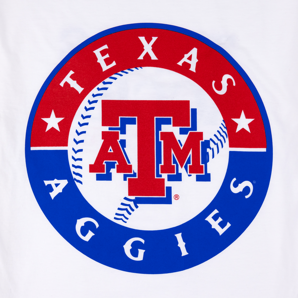 Texas Aggies Red, White and Baseball T-Shirt