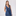 Veveret V Neck Sleevess Polka Dot Romper - Denim